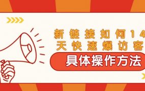 齐论·进阶战术课：拼多多新链接如何14天快速爆访客：具体操作方法