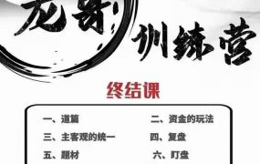 游资混江龙,龙哥训练营《游资训练营2021第三期·终结课》