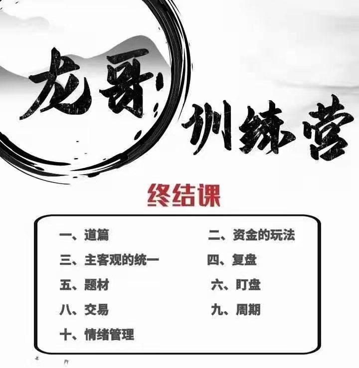 游资混江龙,龙哥训练营《游资训练营2021第三期·终结课》-1 游资混江龙,龙哥训练营《游资训练营2021第三期·终结课》-1