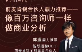 《商业分析技能课》像百万咨询师一样做商业分析