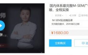王微SEM广告课程：百度竞价推广快速入门视频教程