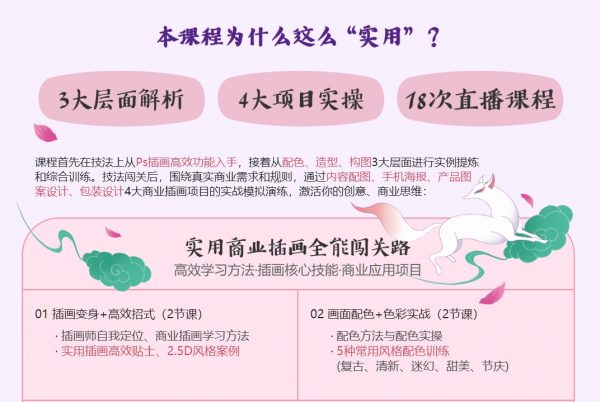 实用商业插画全能班,插画设计培训教程云盘下载 价值2780元-2 实用商业插画全能班,插画设计培训教程云盘下载 价值2780元-2