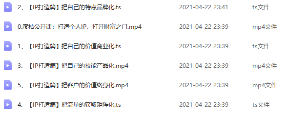 廖桔亲授视频号个人IP打造,让赚钱变得更简单,打开财富之门-1 廖桔亲授视频号个人IP打造,让赚钱变得更简单,打开财富之门-1