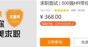 找一份好工作：500强HR带你完美面试，100节完整版 价值368元