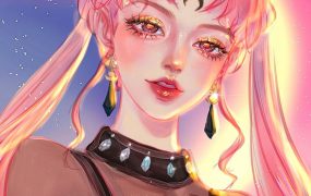 霓虹慕斯ipad头像插画课已完结【画质高清有笔刷】