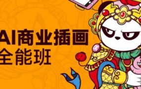 零基础 AI 商业插画全能班第四期，插画培训视频教程(89G) 价值 3000 元