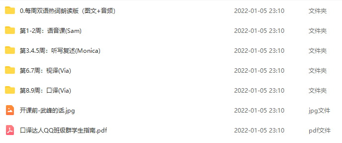 武峰2021年《零基础到口译达人》(已完结)-1 武峰2021年《零基础到口译达人》(已完结)-1