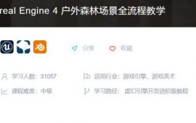 虚幻引擎开发进阶版教程：Unreal Engine 4 户外森林场景全流程教学 价值268元