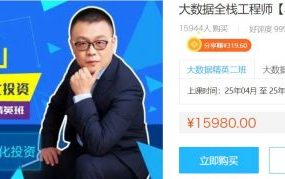 大数据全栈工程师(马士兵)，精英一班视频+源码资料(215G) 价值15980元