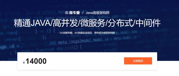 微专业:Java高级架构师,高并发/微服务/分布式/中间件/项目实战 价值14000元-1 微专业:Java高级架构师,高并发/微服务/分布式/中间件/项目实战 价值14000元-1