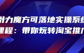 2022引力魔方可落地实操系统课程：带你玩转淘宝推广（12节课）