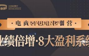 【电商TOP特训营】业绩倍增·八大盈利系统