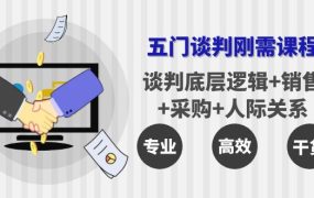 李力刚谈判系列【学习年卡】五门谈判刚需课程