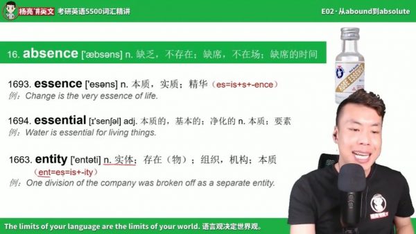 杨亮5500词：考研英语必备词汇学习课程 百度云(45G) 价值1599元-2