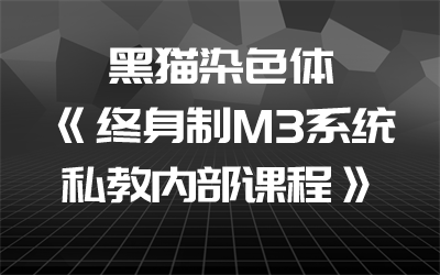 黑猫染色体《终身制M3系统私教内部课程》