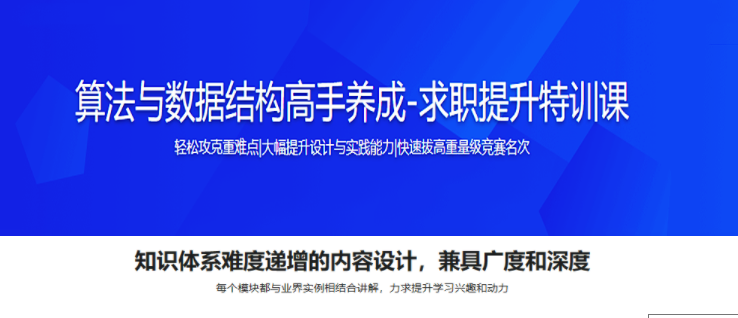 算法与数据结构高手养成-求职提升特训课