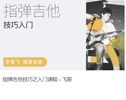 李祖飞：飞哥弹指俱乐部 飞哥指弹吉他技巧+编曲创作+和声进阶