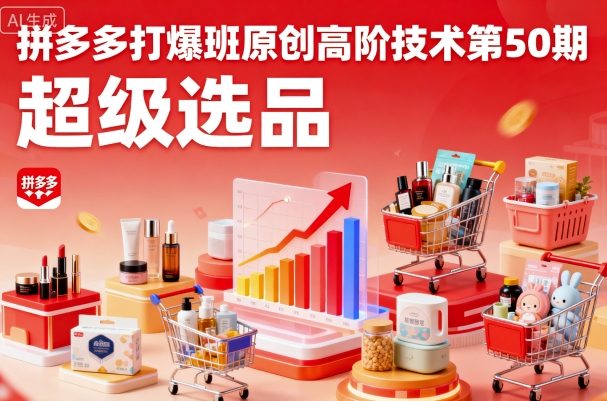 叮当会拼多多高阶运营实战课程：选品截流+爆款矩阵+无货源店群技术（持续更新）