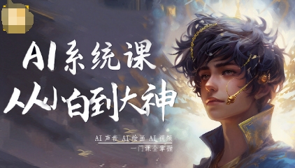 大桶的AI系统课程，从小白到大神系统学AI，AI声音-AI绘画-AI视频一门课全掌握