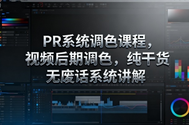 影像社PR系统调色课程，视频后期调色，纯干货无废话系统讲解
