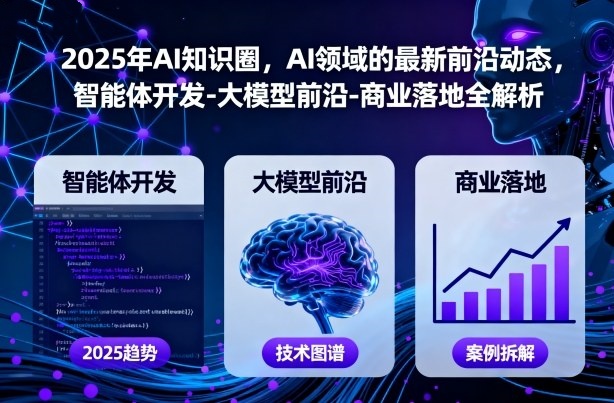 2025年AI知识圈,AI领域的最新前沿动态,智能体开发-大模型前沿-商业落地全解析