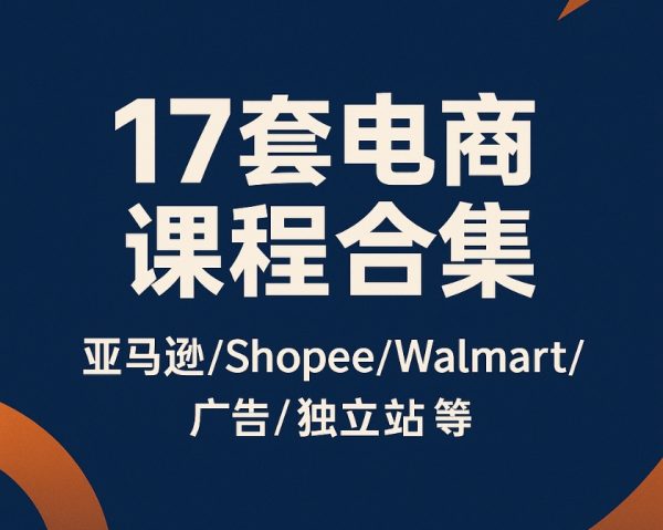 17套电商课程合集,亚马逊/Shopee/Walmart/广告/独立站等 课程合集