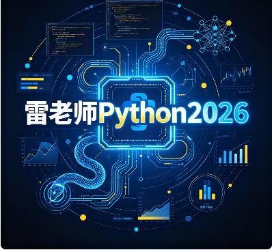 雷老师Python2026：Python+AI全栈开发实战，从语法基础到大模型应用与模型微调